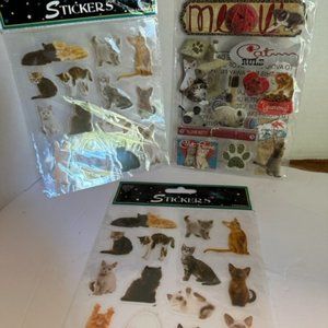 Pet Cat craft stickers life like